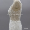 Free Shipping White Scoop Vestidos De Novia Floor Length Sleeveless Lace beaded mermaid Wedding Dresses